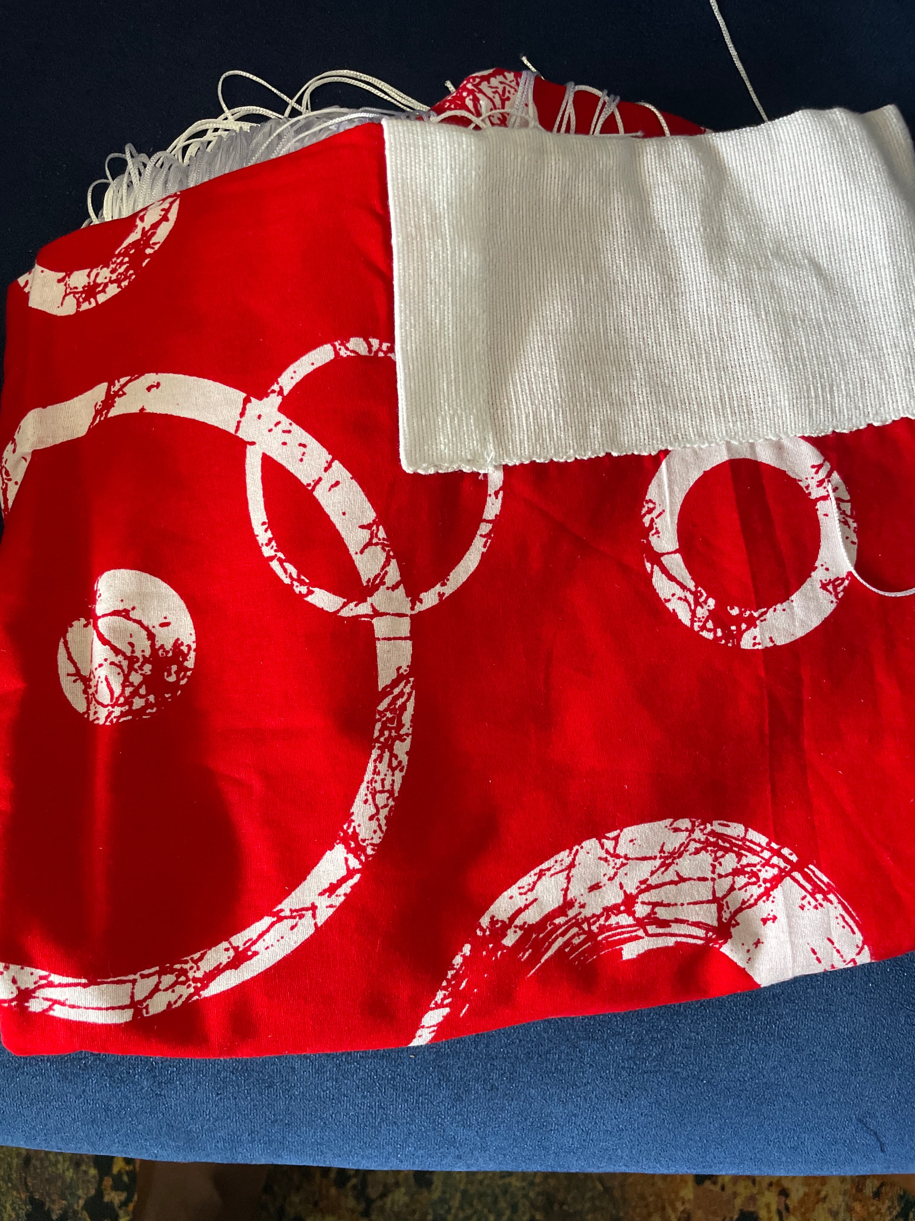 Red&white fringe dress